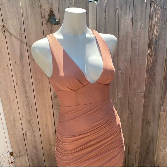 HELLOMOLLY ESTATE ESCAPES MAXI DRESS in color blush size XS NWT - Picture 9 of 15